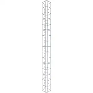 Gabiona Colonne gabion carrée 17 cm x 17 cm, hauteur 160 cm, L 5 cm x 10 cm