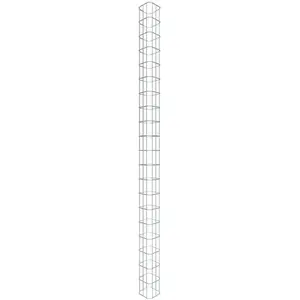 Gabiona Colonne gabion carrée 17 cm x 17 cm, hauteur 200 cm, L 5 cm x 10 cm