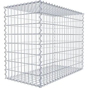 Gabion 100 cm x 80 cm x 50 cm (L x H x P), maille 5 cm x 10 cm, spirale pas cher