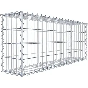 Gabion 100 cm x 40 cm x 20 cm (L x H x P), maille 5 cm x 10 cm, spirale pas cher