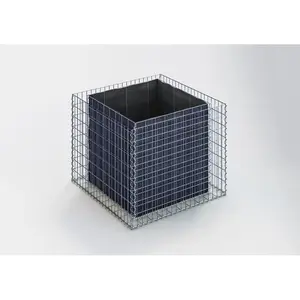 Gabiondeco - Jardinière en Gabion. 100 cm x 80 cm x 100 cm (l x h x p)... pas cher