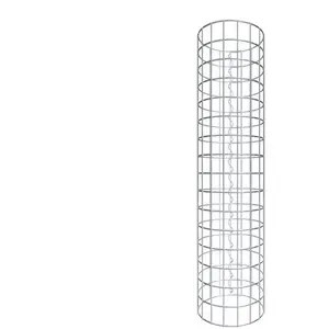 Gabiona Colonne de gabions d'environ 27 cm de diamètre, 80 cm de hauteur, maillage 5 cm x 5 cm