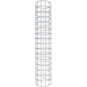 Gabiona Colonne de gabions d'environ 22 cm de diamètre, 80 cm de hauteur, maillage 5 cm x 5 cm