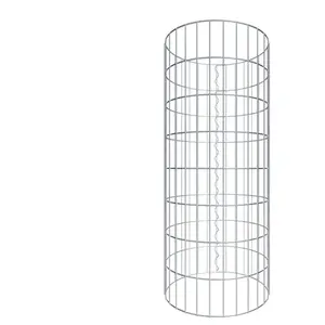 Gabiona Colonne de gabions d'environ 47 cm de diamètre, 80 cm de hauteur, maillage 5 cm x 10 cm