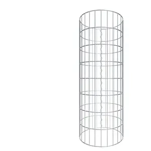 Gabiona Colonne de gabions d'environ 42 cm de diamètre, 80 cm de hauteur, maillage 5 cm x 10 cm