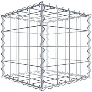 Gabion 40 cm x 40 cm x 40 cm (L x H x P), maille 10 cm x 10 cm, spirale