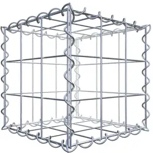 Gabion 30 cm x 30 cm x 30 cm (L x H x P), maille 10 cm x 10 cm, spirale