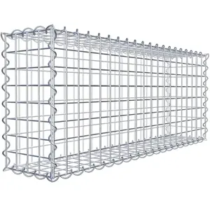 GABIONA Gabion 100 cm x 40 cm x 20 cm (L x H x P), maille 5 cm x 5 cm, spirale