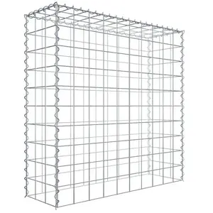 Gabiona Gabion sur toile type 3 100 cm x 100 cm x 30 cm (L x H x P), maille 10 cm x 10 cm, spirale