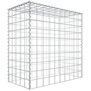 Gabiona Gabion sur toile type 3 100 cm x 100 cm x 50 cm (L x H x P), maille 10 cm x 10 cm, spirale