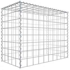 Gabiona Gabion sur toile type 3 100 cm x 80 cm x 50 cm (L x H x P), maille 10 cm x 10 cm, spirale