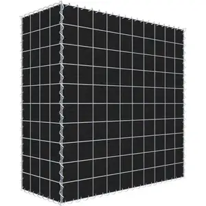 Gabiona Gabion vert avec non-tissé 100 cm x 100 cm x 40 cm (L x H x P), maille 10 cm x 10 cm, spirale