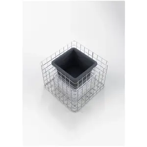 Gabiona Colonne de fleurs hauteur 32 cm surface de base 42 x 42 cm MW 5 x 5 cm, galvanisée à chaud avec pot pas cher