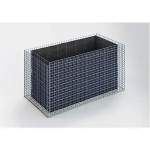 Gabiona Carré de lit surélevé 200 cm x 100 cm x 100 cm (L x H x P), maillage 5 x 5 cm, épaisseur de paroi 10 cm pas cher
