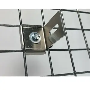 Pince avec support de clôture, maille 5 cm x 5 cm, aluminium