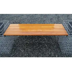 Gabiondeco - Support de banc long Teck 115 cm - Made in Germany pas cher