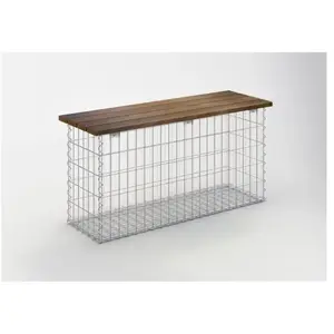 Comparateur de prix : Gabiona Banc de jardin gabion spirale CUMARU MW 5 x 10 cm 105 x 50 x 30 cm -3