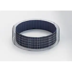 Gabiona Lit surélevé rond, diamètre 232 cm, hauteur 50 cm