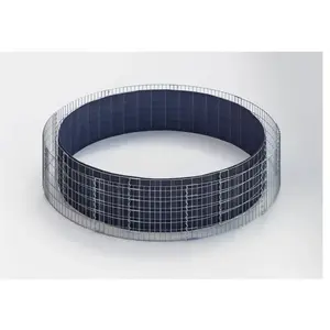 Gabiona Lit surélevé rond, diamètre 262 cm, hauteur 50 cm pas cher