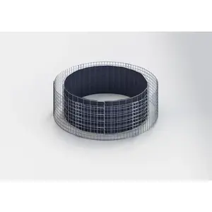 GABIONA Lit surélevé rond, diamètre 172 cm, hauteur 50 cm pas cher