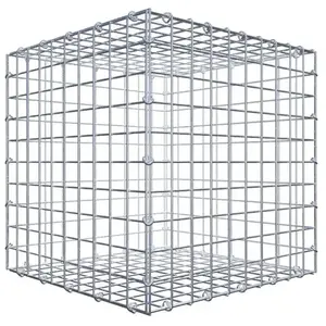 Gabiona Gabion 50 cm x 50 cm x 50 cm (L x H x P), maillage 5 cm x 5 cm, anneau en C pas cher