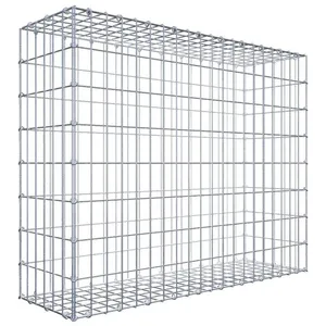 Gabion 100 cm x 80 cm x 30 cm (L x H x P), maille 5 cm x 10 cm, anneau en C pas cher