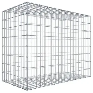 Gabiona Gabion 100 cm x 80 cm x 50 cm (L x H x P), maillage 5 cm x 10 cm, anneau en C