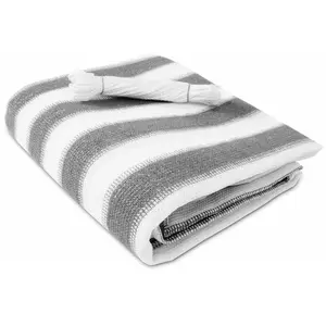KARAT Protection anti regard Ultra résistant Cordon de fixation inclus Rayé Gris-blanc 90 x 500 cmVendu parcdiscount