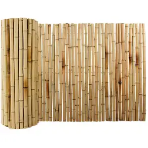 KARAT Casa Pura - Canisse bambous ronds,Paravent,Robuste et résistant aux intempéries, Diamètre ø 26 mm, Nature 100 cm x 250 cm pas cher