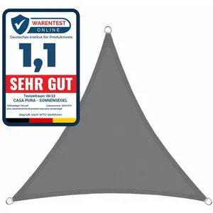 casa pura Voile d'ombrage, Respirant, Gris 5 x 5 x 7 m pas cher