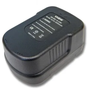 Vhbw Batterie vhbw Ni-MH 3300mAh (14.4V) pour outils Black & Decker HP...