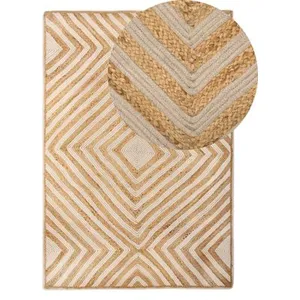 BELIANI À poil court boho en tissu beige PIRLI pas cher