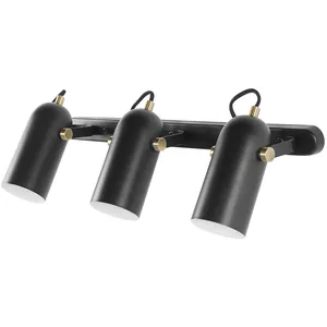 Beliani - Lampe murale en métal noir 3 spots TYRIAVendu parcarrefour