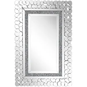 Comparateur de prix : Beliani - Miroir mural argenté 60 x 90 cm PABU