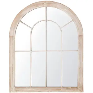 Beliani Miroir en métal beige 88x69 pas cher