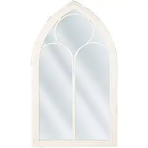Comparateur de prix : Beliani Miroir en métal blanc 113x62