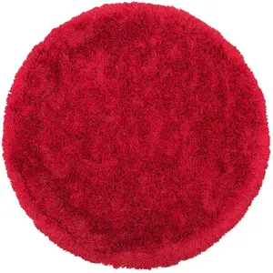 BELIANI Tapis en tissu rouge 140x140cm