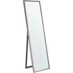 Comparateur de prix : BELIANI Miroir sur pied rectangulaire 40 x 140 cm argenté TORCY