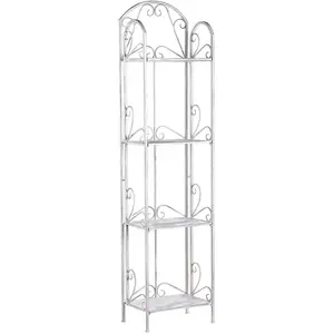 Étagère à 4 étages en acier blanc - BELIANI - VALDIVIA - Style scandinave - Moderne