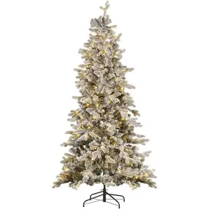BELIANI Sapin De Noël Led Effet Neige 210 Cm Blanc TatlowVendu parcarrefour