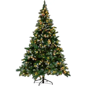 Beliani Sapin de Noël pré-allumé PALOMAR Vert pas cher