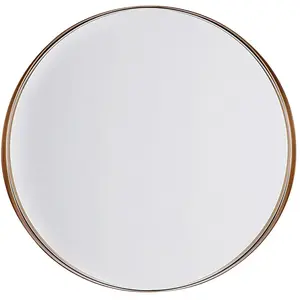 BELIANI Miroir mural rond de couleur cuivrée au style moderne PINEY