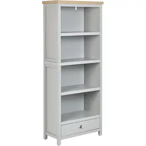 Comparateur de prix : BELIANI Bibliothèque 4 étagères clio gris clair 321997