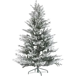 Comparateur de prix : Beliani - Sapin de Noël Vert Artificiel à Flocons de Neige Support Métallique 180 cm Brisco