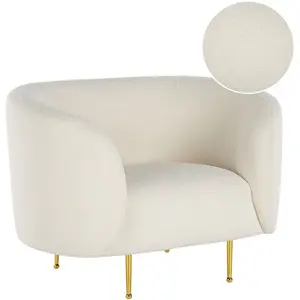 BELIANI Fauteuil blanc LOEN