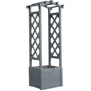 Treillis avec jardinière Arche de rosier en bois 48 x 39 x 129,5 cm Ar...