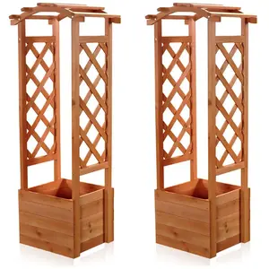 Set d'aide à l'escalade de 2 jardinières avec pergola à colonnes de ro...Vendu paramazon