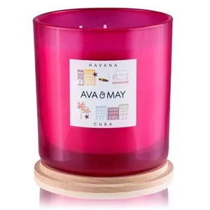 AVA & MAY - Maxi Bougie Parfumée Havane Bougies 500 g unisex pas cher