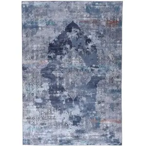 Gino Falcone Tapis imprimé en motif vintage - bleu 140x200 cm