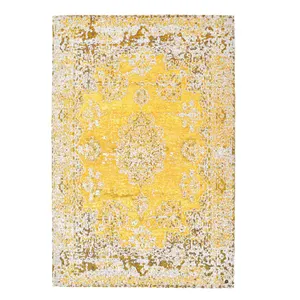 Tom Tailor Tapis d'orient vintage tissé plat Or 115x180 cm